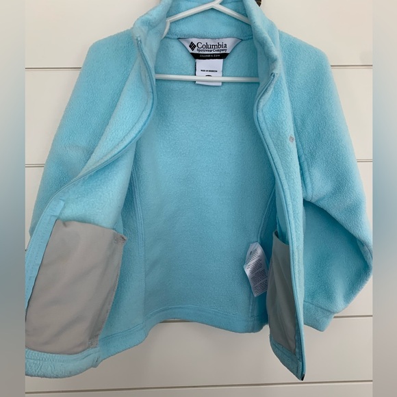 Columbia Zip-up Fleece Jacket Little Girls Size 4/5 - Picture 3 of 7